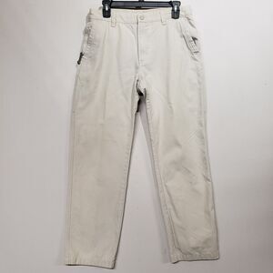 Columbia Outdoor Hiking Pants Women's 12 Long Beige Khaki Straight Leg Pockets